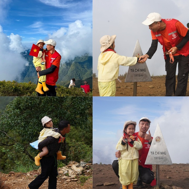 Phần lớn hành trình, bé được các chú porter hỗ trợ.