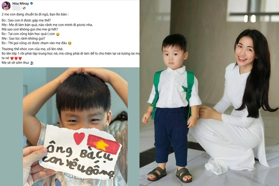 'Tan chảy' đoạn hội thoại của Hòa Minzy và con trai 6 tuổi