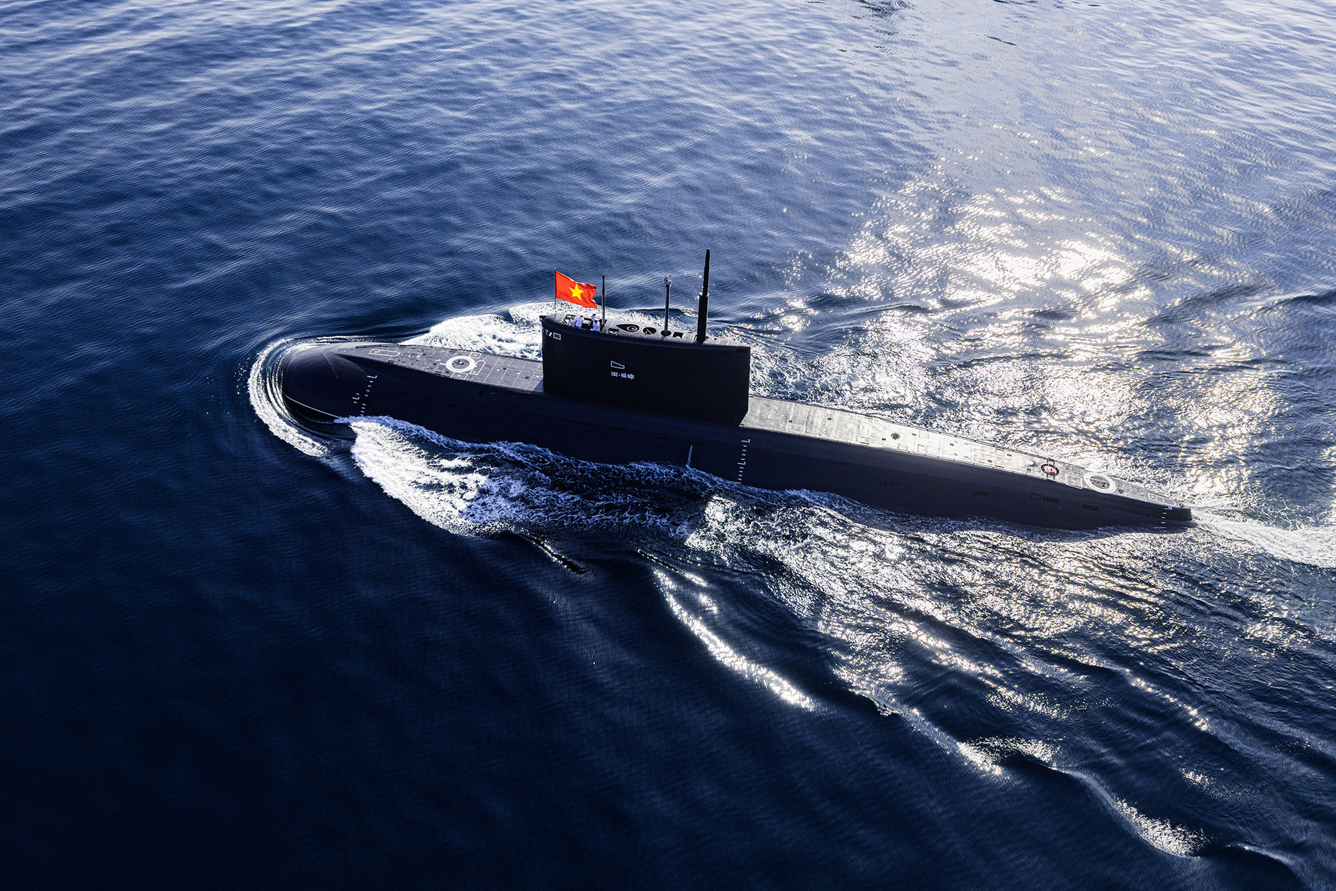 Hùng tráng tàu ngầm, tàu hộ vệ tên lửa phô diễn sức mạnh diễu binh trên biển - 6