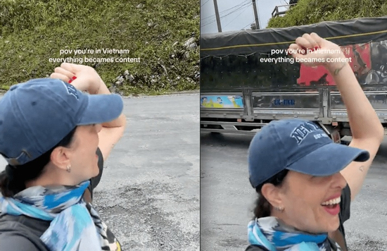 Cảnh tượng giữa núi khiến khách Tây thốt lên: 'Ở Việt Nam cái gì cũng có thể trở thành content'