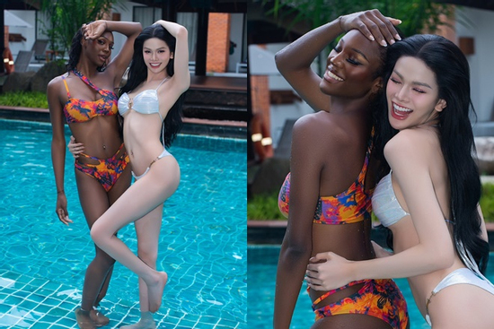 Á hậu Tâm Như mặc bikini 'tí hon' đọ dáng Tân Hoa hậu Chuyển giới giữa ồn ào bắt nạt