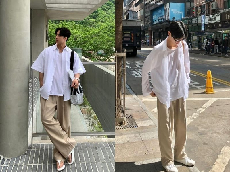 Đây mới là cách mặc áo thun phối sơ mi nam đơn giản, dễ mặc - Ảnh 4.