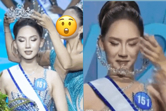 Làm biến dạng vương miện của Á hậu kế nhiệm ngay trên sóng, mỹ nhân Vbiz đăng đàn xin lỗi