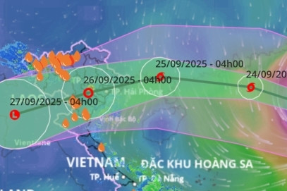 Siêu bão Ragasa đổ bộ Quảng Ninh - Nghệ An sáng 25/9, gây đợt mưa lớn trên 400mm