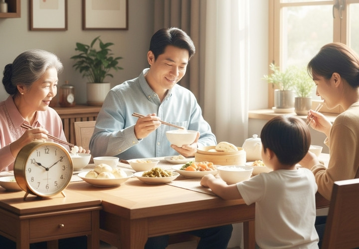 Nhiều gia đình chọn dậy sớm nấu ăn sáng tại nhà để đảm bảo dinh dưỡng.