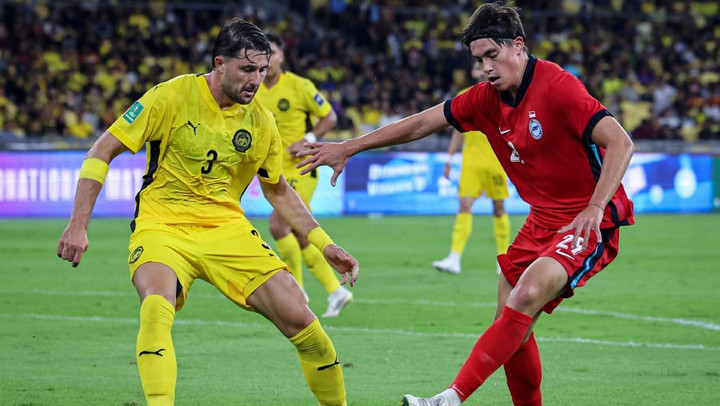 Facundo Garces (số 3) đã ra sân 2 trận cho tuyển Malaysia