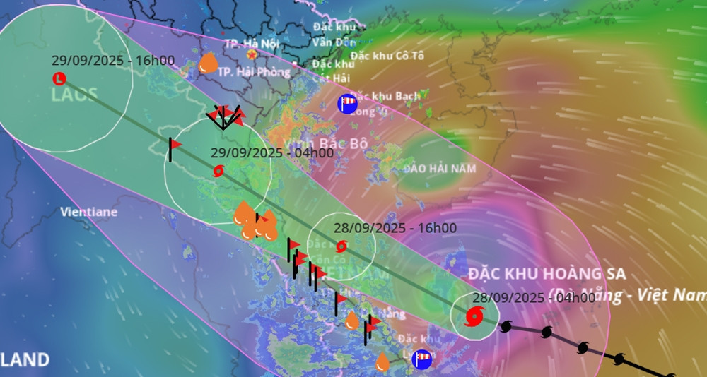 Bao Rui Tin mới nhất bão số 10 Bualoi Cách Đà Nẵng 150km, tỉnh rủi ro thiên tai ...