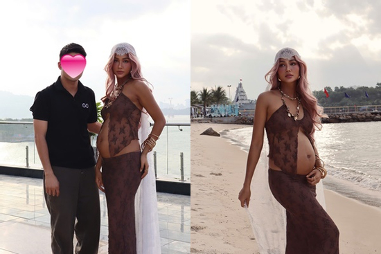 H'Hen Niê gây tranh cãi khi khoe ảnh bầu với 1 người đàn ông lạ mặt