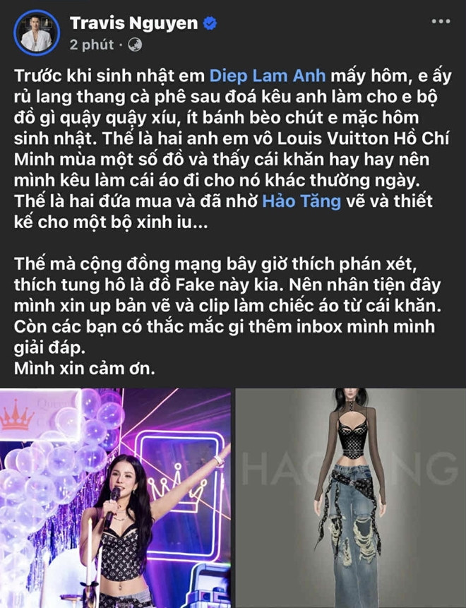 Sự thật đằng sau chiếc áo bị cho là fake của Diệp Lâm Anh