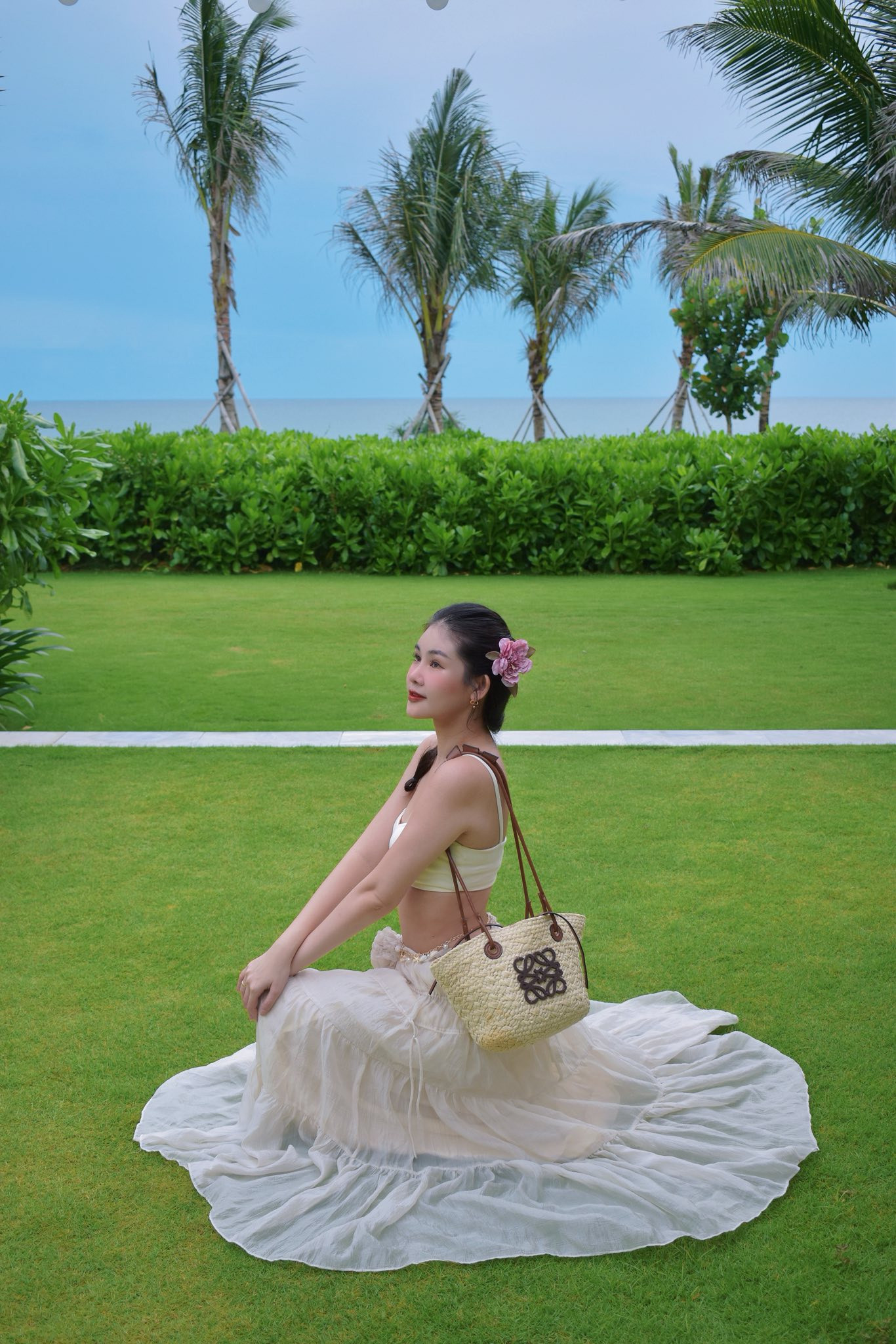 Lê Âu Ngân Anh hiếm hoi mặc bikini để lộ vóc dáng thật sau 2 năm sinh con