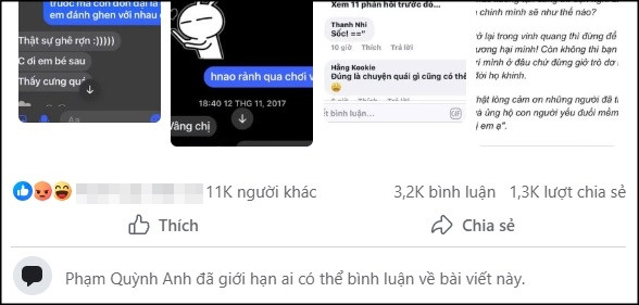 Phạm Quỳnh Anh khóa bình luận nhận bão phẫn nộ sau khi nói về Bảo Anh