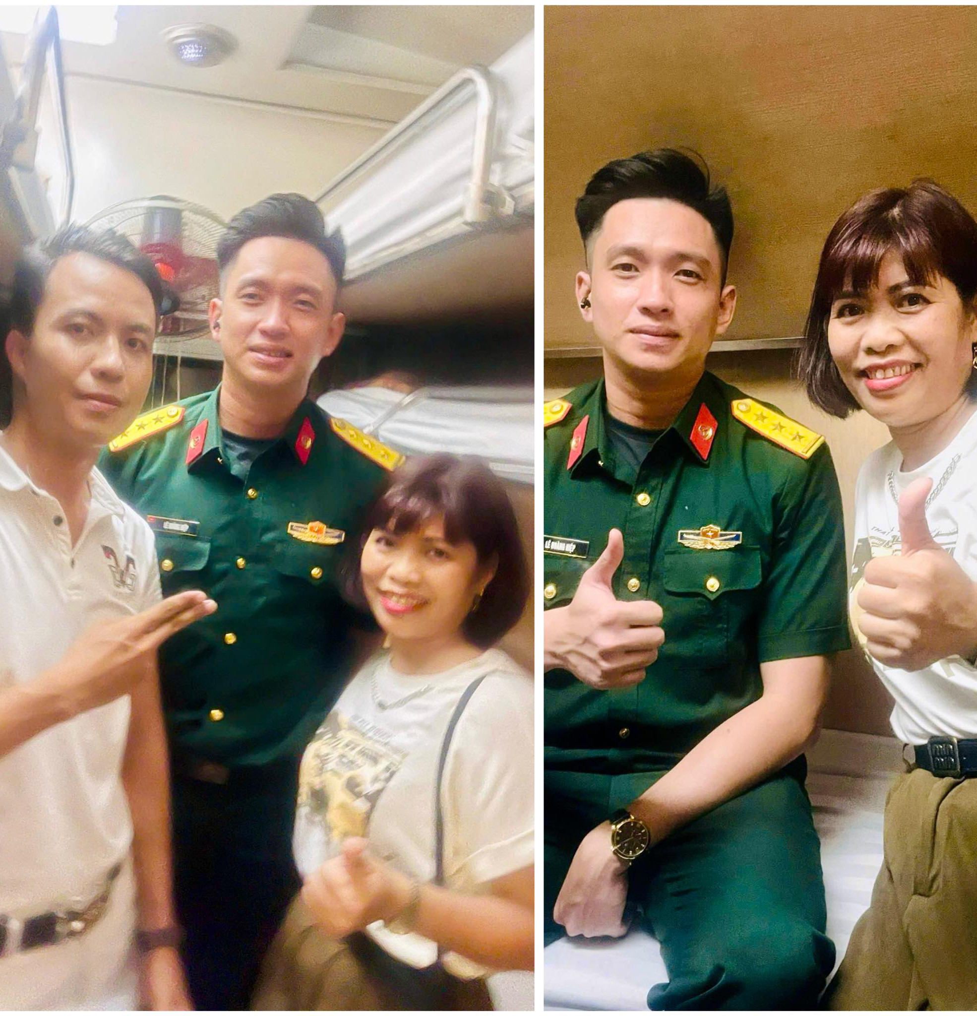 Thượng úy Lê Hoàng Hiệp đã về tới TP HCM chật vật di chuyển vì bị nhiều người vây kín