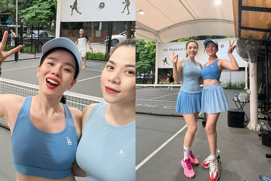 Lệ Quyên lộ vóc dáng thật trên sân pickleball