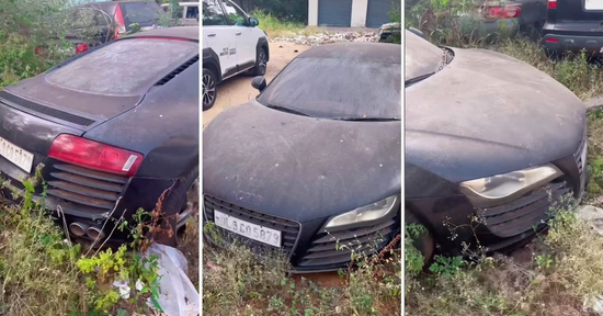 Siêu xe Audi R8 đắt đỏ bị bỏ mặc mục nát trong bãi tạm giữ của cảnh sát