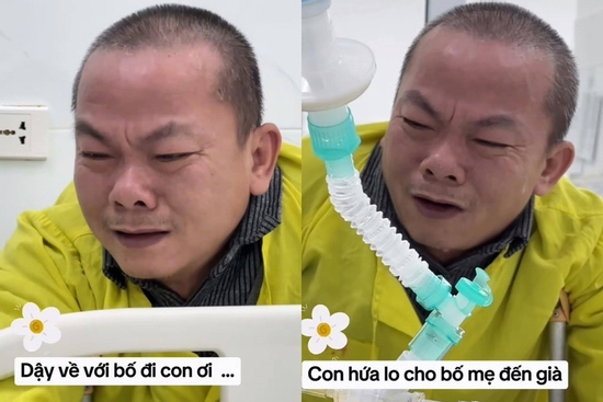 Xúc động khoảnh khắc cha chống nạng, bật khóc nói lời tiễn biệt con trai trước ca hiến tạng