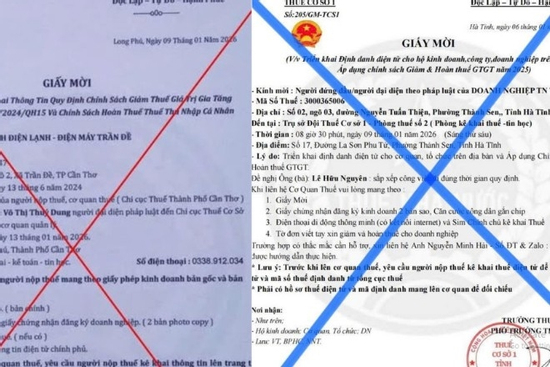 Giả mạo giấy mời làm việc với cơ quan thuế