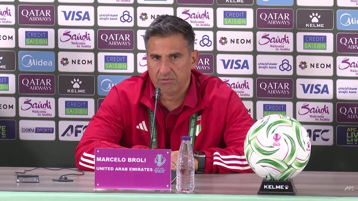 HLV Marcelo Broli phát biểu tại buổi họp báo chiều 15/1.