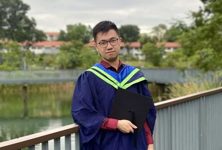 Nguyễn Bằng Thanh Lâm, chàng trai Việt nhận bằng tốt nghiệp tiến sĩ xuất sắc tại ĐH Công nghệ Nanyang, Singapore hồi tháng 12/2025.
