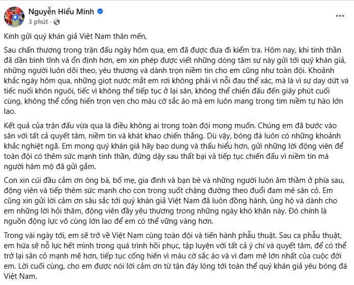 Hiểu Minh viết tâm thư gửi khán giả Việt Nam- Ảnh 2.