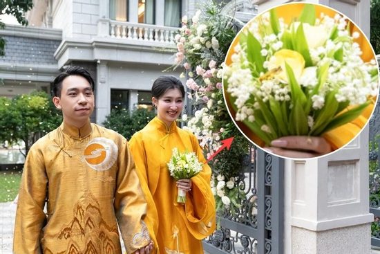 Ảnh cận bó hoa cưới 'cực phẩm' của nàng dâu hào môn Phương Nhi
