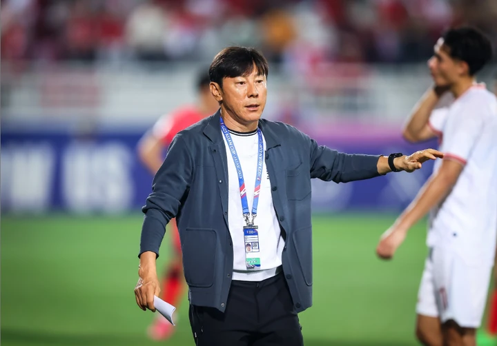 HLV Shin Tae-yong, người đã dẫn dắt U23 Indonesia đánh bại U23 Hàn Quốc ở tứ kết vòng loại Olympic Paris 2024. (Nguồn: AFC)