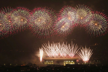 Mãn nhãn màn pháo hoa chào mừng thành công Đại hội XIV của Đảng