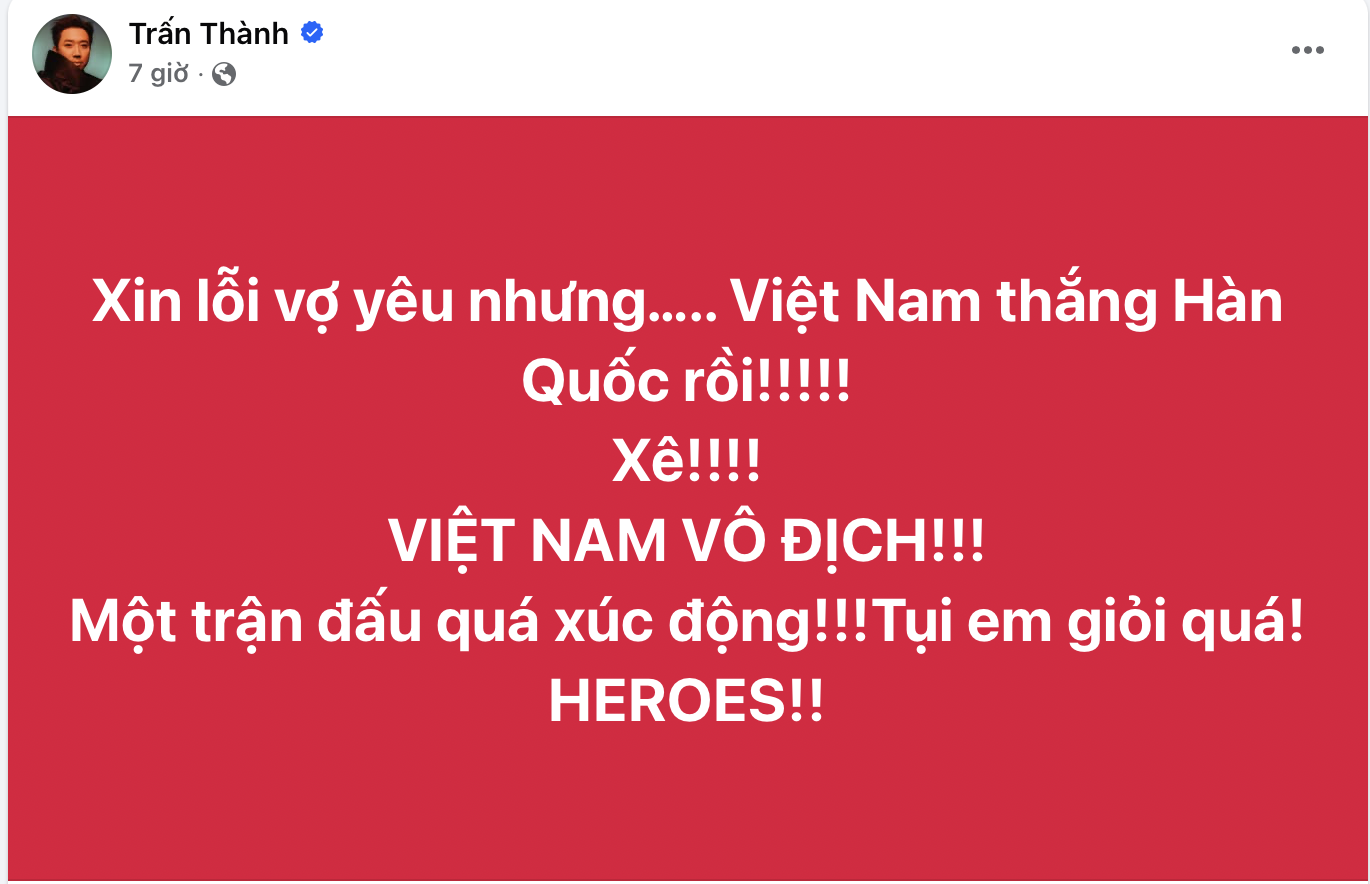 Trấn Thành Xin Lỗi Hari Won, Hoà Minzy Đi 'Bão' Tưng Bừng Và Loạt Sao Việt Ăn Mừng Chiến Thắng U23 Việt Nam Trấn Thành Xin Lỗi Hari Won, Hoà Minzy Đi