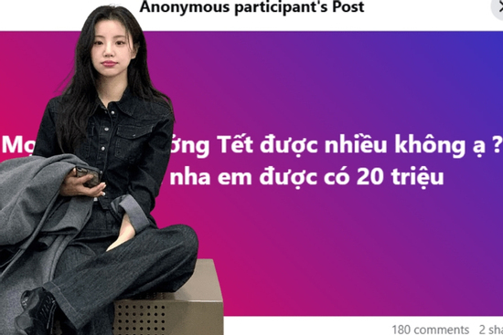 Bài đăng 'thưởng Tết năm nay được có 20 triệu' gây tranh cãi MXH