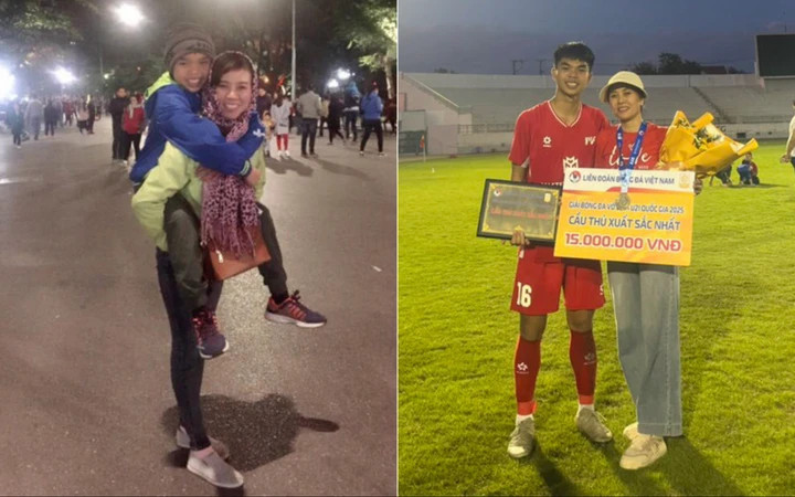 Mẹ là người đồng hành cùng Lê Phát trong suốt chặng đường phấn đấu vì sự nghiệp sân cỏ của anh. (Nguồn: VFF)