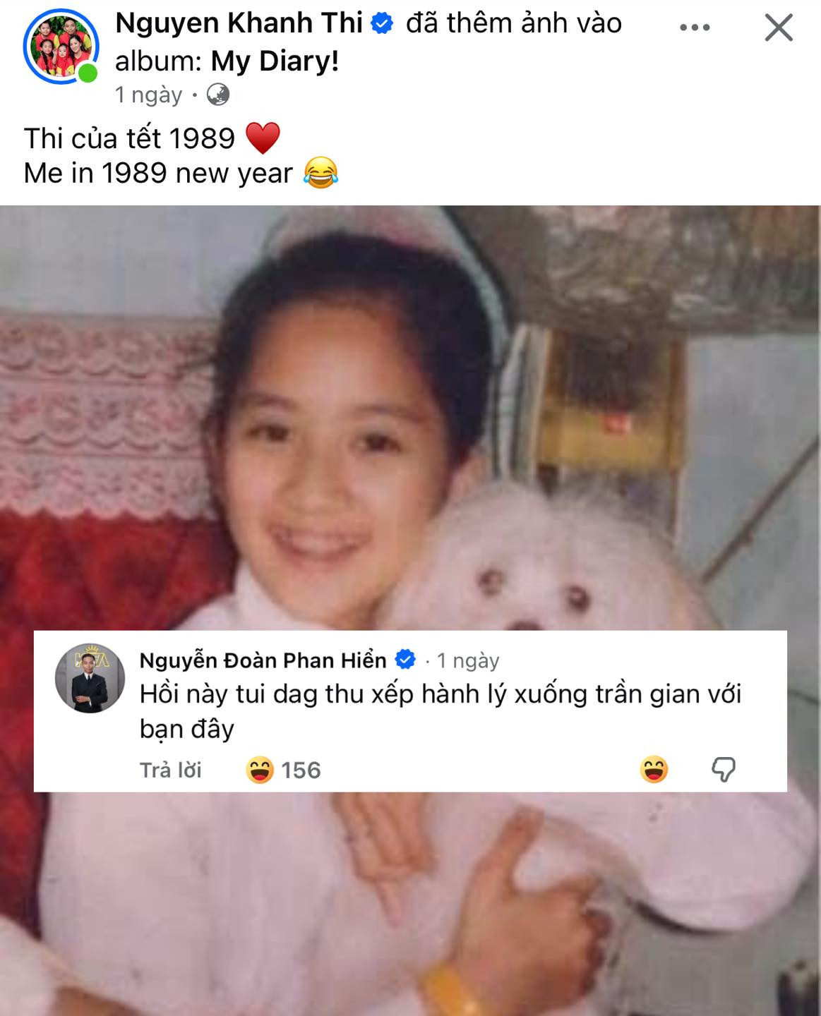 Khánh Thi khoe ảnh Tết lúc nhỏ nhưng lời nhắn gửi của Phan Hiền lại 'dậy sóng' MXH - Ảnh 2.