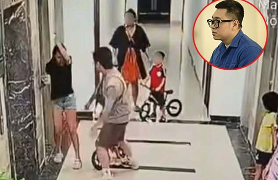 Người đàn ông hành hung cô gái tại sảnh chung cư ở Hà Nội nói vì bị vợ mắng, thương vợ trầm cảm