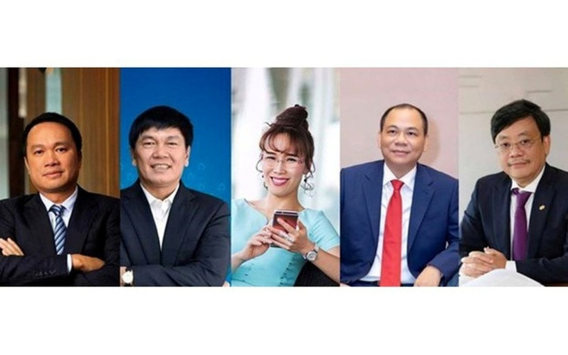 Khối tài sản của 5 tỷ phú Việt Nam đầu năm 2026.