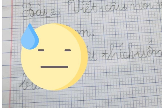 Làm bài tập về nhà, cậu bé lớp 1 vô tình để lộ bí mật khiến mẹ 'ngượng chín mặt'