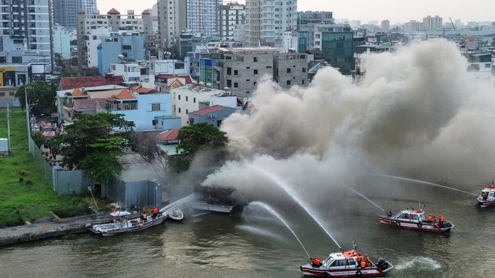 Hiện trường vụ hoả hoạn.