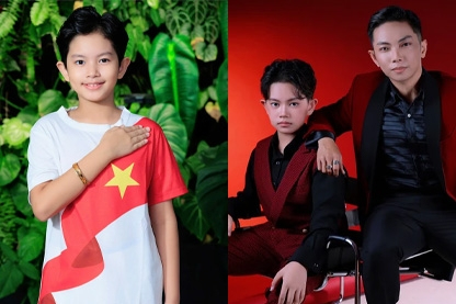 Phan Hiển 'giật mình' vì sự cao lớn của con trai 10 tuổi