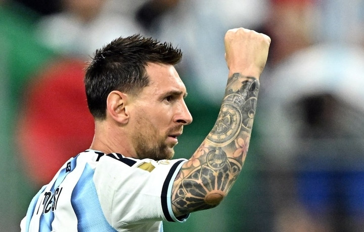 Hình xăm trên cánh tay của Messi - Ảnh: Reuters