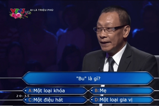 'Bu' là gì? Câu hỏi khiến 74% khán giả Ai Là Triệu Phú trả lời sai
