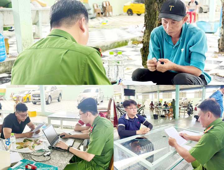 Cảnh sát làm việc với người làm thuê cho Chọn. (Ảnh: CACC)