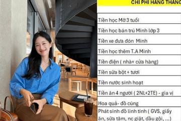 Bảng chi tiêu 'KHÔNG 1 KẼ HỞ' của cặp vợ chồng nuôi 2 con, tổng chi 15,8 triệu/tháng