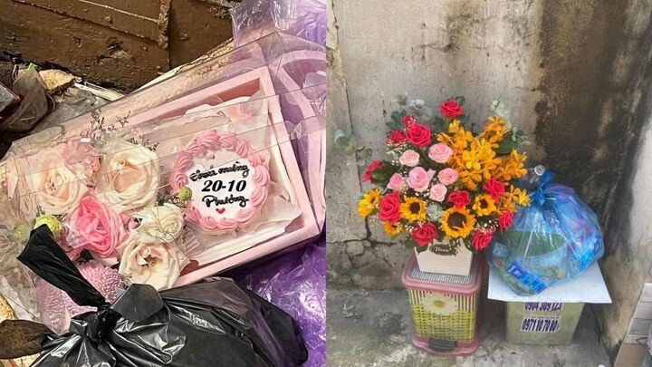 Cảnh những bó hoa đẹp bị vứt bãi rác sau 20/10 gây tranh cãi về sự lãng phí - 2