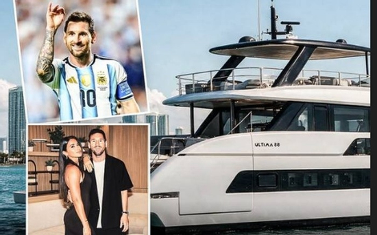 Choáng siêu du thuyền trị giá trăm tỷ đồng của Lionel Messi