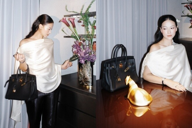 Hoa hậu Vĩnh Long từng đăng quang quốc tế, mang túi Hermès gần 1 tỷ đồng dự sự kiện