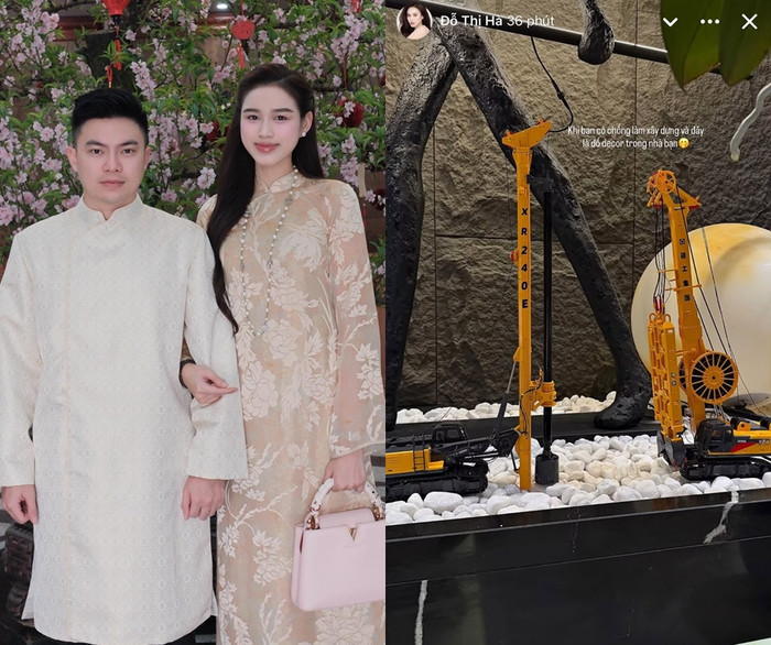 Hoa hậu Đỗ Thị Hà hé lộ một góc trưng bày trong nhà.