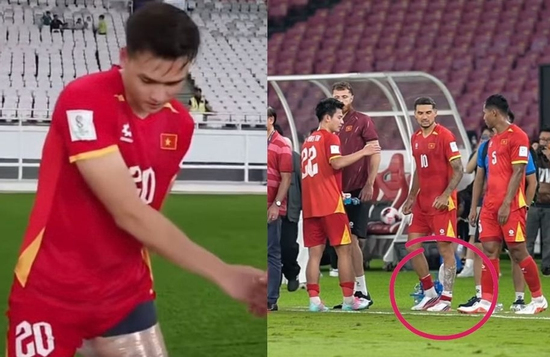Trai đẹp 1m84 của ĐT Việt Nam băng kín bắp đùi gây lo lắng ở FIFA ASEAN Cup