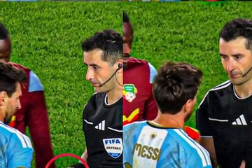 Messi nhận cả thẻ đỏ lẫn thẻ vàng từ trọng tài ngày chia tay tuyển Argentina