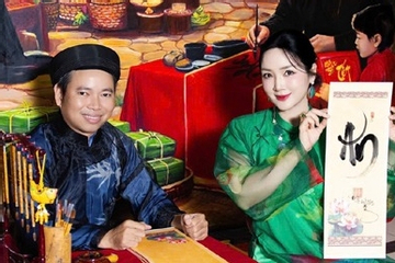 Không khí Tết rộn ràng trong bữa tiệc tất niên ở biệt thự 1000m2 của Giáng My