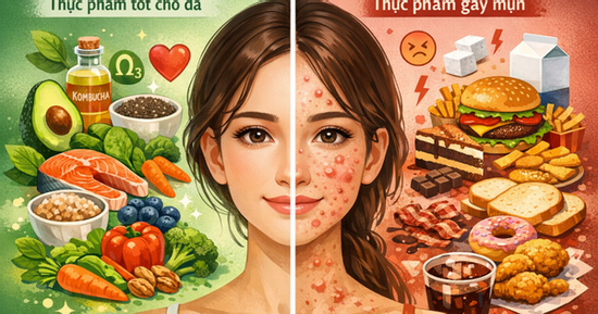 Ăn gì để da sạch mụn, mịn màng?