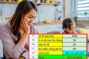 1 chi tiết 'bất thường' trong bảng chi tiêu Tết của một bà mẹ gây tranh cãi