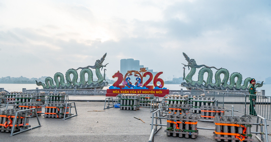 Trận địa pháo hoa sẵn sàng thắp sáng năm mới Bính Ngọ 2026