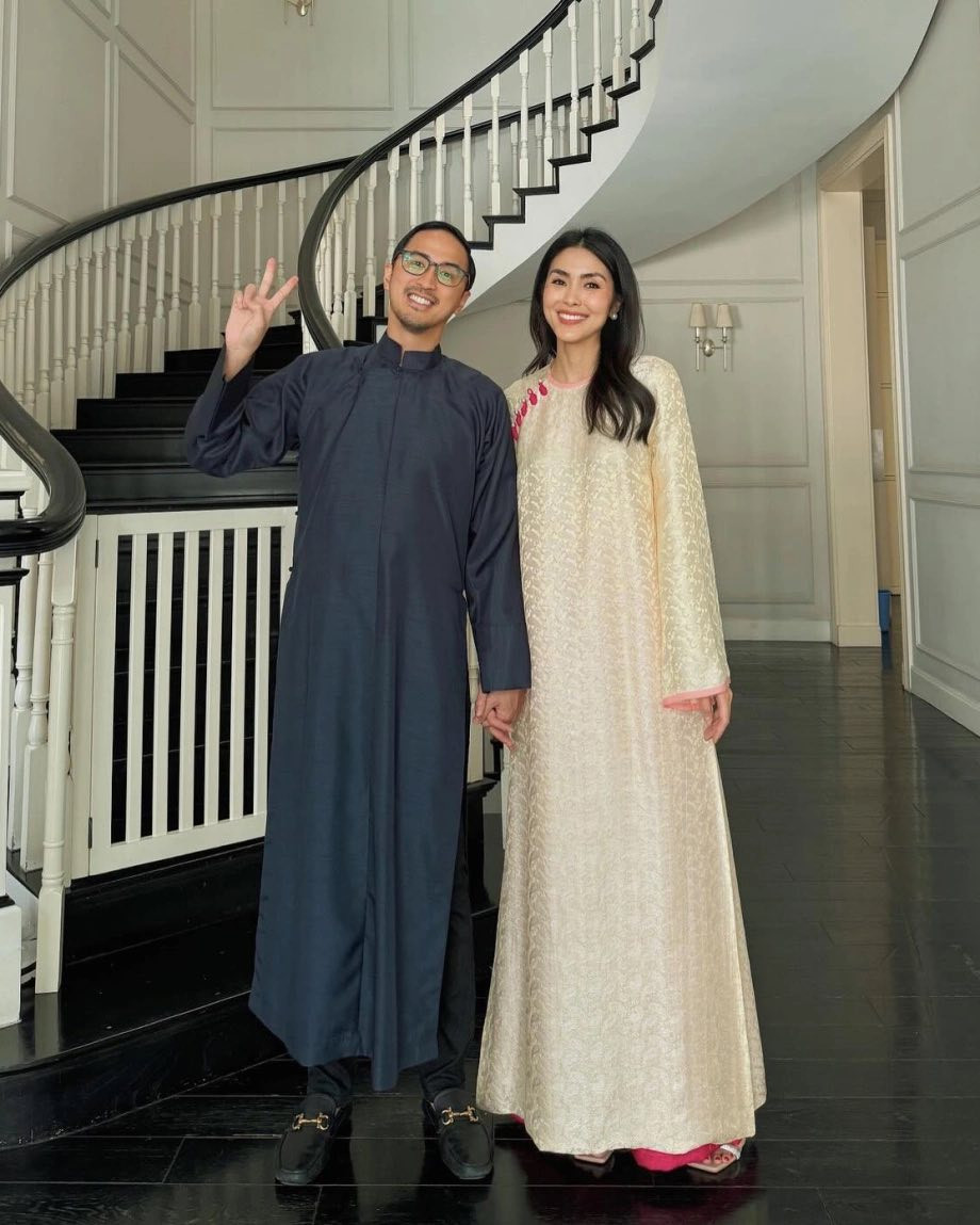 Thói quen áo dài Tết của Tăng Thanh Hà và Louis nguyễn khiến ai cũng muốn ' xin vía ' - Ảnh 3.